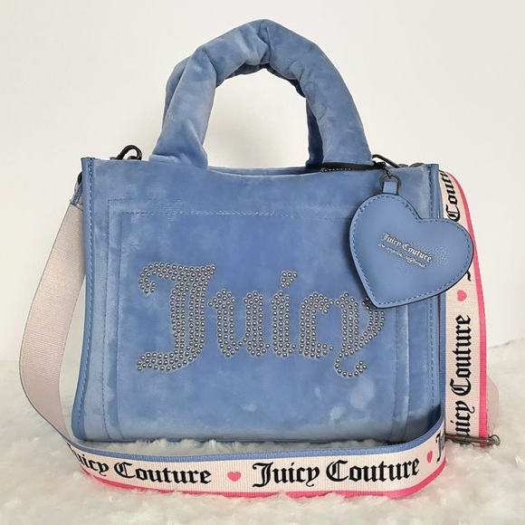 Juicy Couture Big Spender Slate Blue Mini Tote Bag NWT - Picture 6 of 11